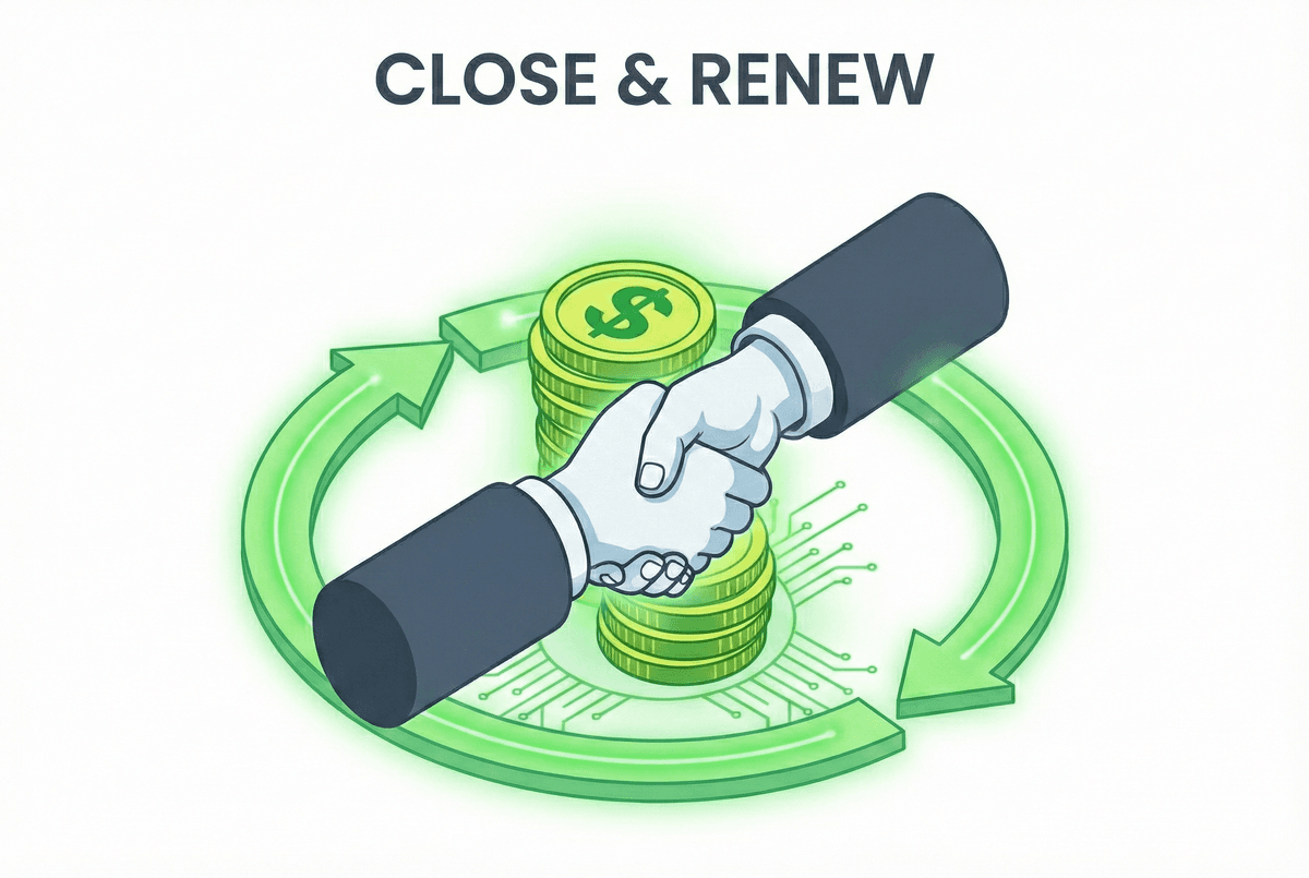 Close and renew deals